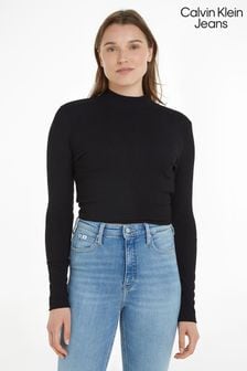 Calvin Klein Jeans Split Wrap Black Top (Q85617) | 84 €