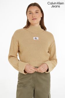 Calvin Klein Jeans Washed Monologo Natural Sweater (Q85628) | €59