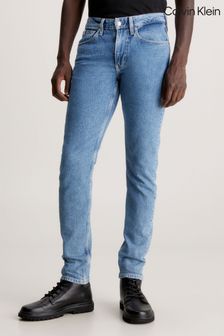 Niebiesko-chromowy - Calvin Klein Slim Taper Jeans (Q85657) | 570 zł