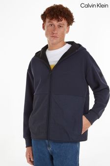 Calvin Klein Blue Bonded Fleece Jacket (Q85667) | $302