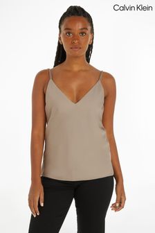Calvin Klein Grey Recycled Cami Top (Q85688) | AED555