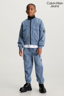 Calvin Klein Jeans Blue Structured Bomber Jacket (Q85702) | €143