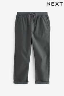 Charcoal Grey Regular Fit Rib Waist Pull-On Trousers (3-16yrs) (Q85730) | CHF 21 - CHF 29