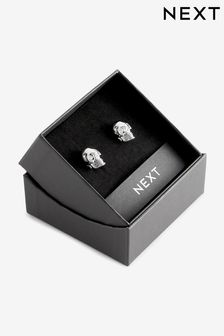 Silver Diamante Skull Cufflinks (Q85752) | HK$103
