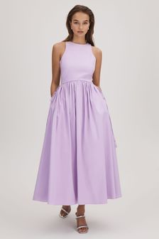Сиреневый - Платье миди с завязкой сбоку Florere (Q85804) | €262