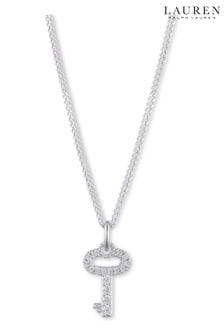 Lauren Ralph Lauren Silver Tone Crystal Key Pendant (Q85954) | €136