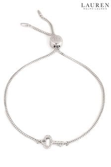 Lauren Ralph Lauren Sterling Silver Crystal Key Slider Bracelet (Q85965) | LEI 477