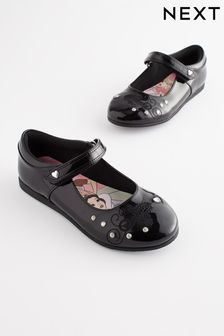 Black Patent Disney Princess Mary Jane School Shoes (Q86136) | OMR14 - OMR17