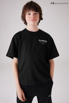 smALLSAINTS Black Oversized Underground 100% Cotton Crew T-Shirt (Q86170) | $38 - $45