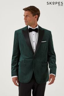 Skopes Jive Emerald Green Tailored Fit Velvet Jacket (Q86205) | €203