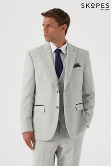 Skopes Adwell Ecru Grey Check Tailored Fit Suit Jacket (Q86219) | kr1,752