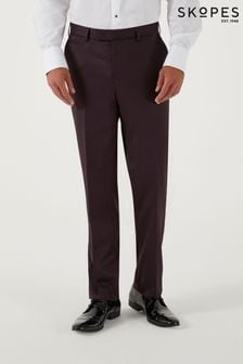 Skopes Maxwell Burgundy Red Tailored Fit Suit Trousers (Q86223) | AED327