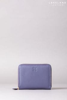 Violett/Chrom - Lakeland Leather Großer Geldbeutel aus Leder mit Reißverschluss (Q86428) | 39 €
