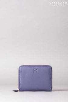 Lakeland Leather Purple Chrome Small Zip Purse (Q86428) | $43