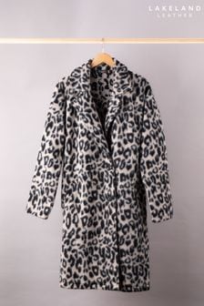 Lakeland Leather Cream Leonie Leopard Print Coat (Q86430) | ₪ 352
