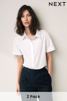 White Short Sleeve Shirts 2 Pack (Q86634) | HK$255