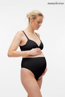 Mamalicious Black Maternity Cotton String Underwear (Q86666) | $35