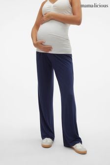 Mamalicious Blue Maternity Over The Bump Stretch Wide Leg Trousers (Q86685) | 49 €