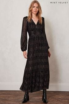 Mint Velvet Black Embellished Maxi Dress (Q87036) | €91