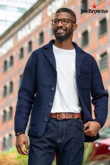 Joe Browns Blue Long Sleeve Knitted Blazer Cardigan (Q87090) | $154
