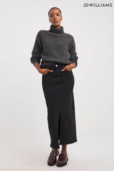 Suéter negro de hilo retorcido con cuello vuelto de Jd Williams (Q87150) | 42 €
