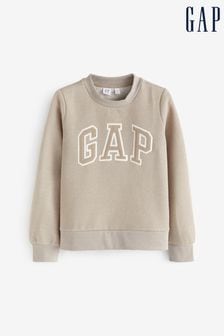 Gap Beige Arch Logo Sweatshirt (4-13yrs) (Q87234) | €11.50