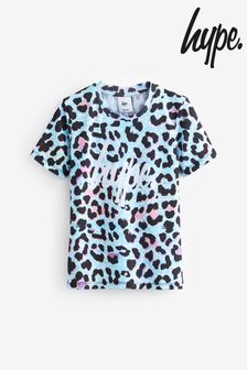 Hype Girls Multi Ice Leopard Blue T-Shirt