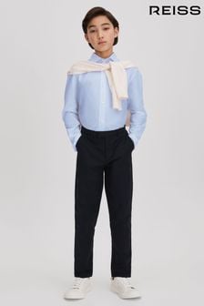 Reiss Soft Blue Remote Junior Slim Fit Cotton Shirt (Q87470) | HK$403