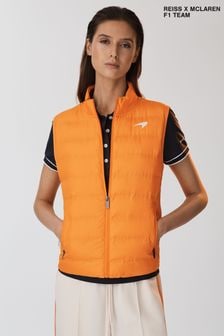 Reiss x McLaren F1 Team Papaya McLaren F1 Hybrid Quilt and Knit Gilet (Q87473) | $305