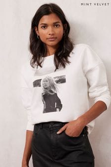 Mint Velvet White Brigitte Sweatshirt (Q87528) | €109