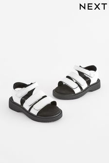 White Chunky Sandals (Q87599) | $37 - $44
