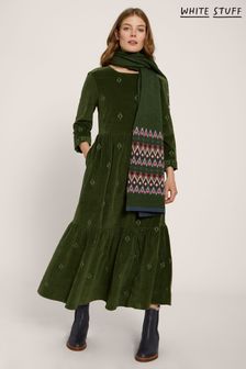 White Stuff Green Carrie Embroidered Cord Dress (Q87617) | €94