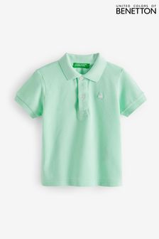 Benetton Boys Mint Green Polo Shirt