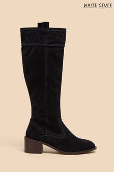 White Stuff Black Connie Suede Pull On Boots (Q87635) | 107 €