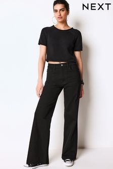 Черный - Широкие джинсы (Q87641) | €41