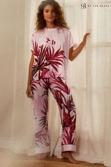 Розовая в цветочек - B By Ted Baker атласная пижама из вискозы (Q87668) | €78