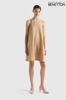 Benetton Cream Mini Linen Dress (Q87724) | 383 SAR