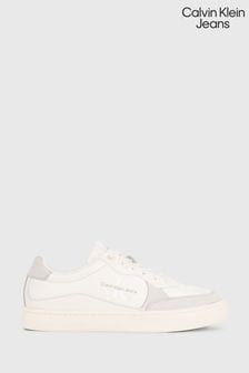 Calvin Klein Jeans Classic Cupsole White Trainers (Q87846) | $220