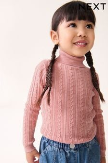 Pink Roll Neck Cardigans (3mths-10yrs) (Q87912) | ₪ 46 - ₪ 55