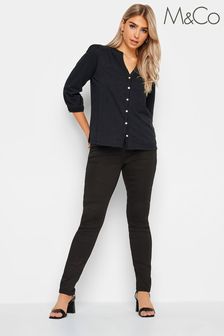 M&Co Black Lift and Shape Slim Jeans (Q87938) | $67