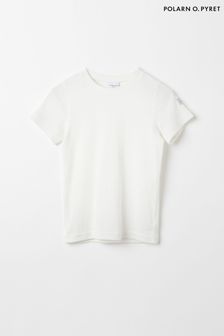 Polarn O. Pyret White Organic Cotton Short Sleeve T-Shirt (Q87939) | SGD 27