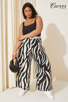 Curves Like These Wide Leg Crop Trousers