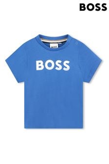 BOSS Blue Short Sleeved Logo T-Shirt (Q88090) | 58 € - 66 €