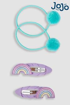 JoJo Maman Bébé Lilac Rainbow Clips And Hairbands (Q88288) | €13