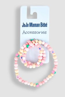 Розовые с клубникой - Комплект с ожерельем для малышей Jojo Maman (Q88306) | €11