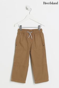 River Island Brown Mini Boys Carpenter Trousers (Q88328) | AED102