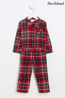 River Island Karierter Familien-Pyjama für Mädchen (Q88370) | 15 €