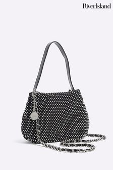 River Island Black Girls Diamante Shoulder Bag (Q88395) | AED125