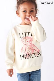 Bluză de molton pentru fetițe River Island Little Princess (Q88425) | 84 LEI
