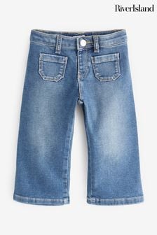 River Island Blue Girls  Cullotte Jeans (Q88485) | €25